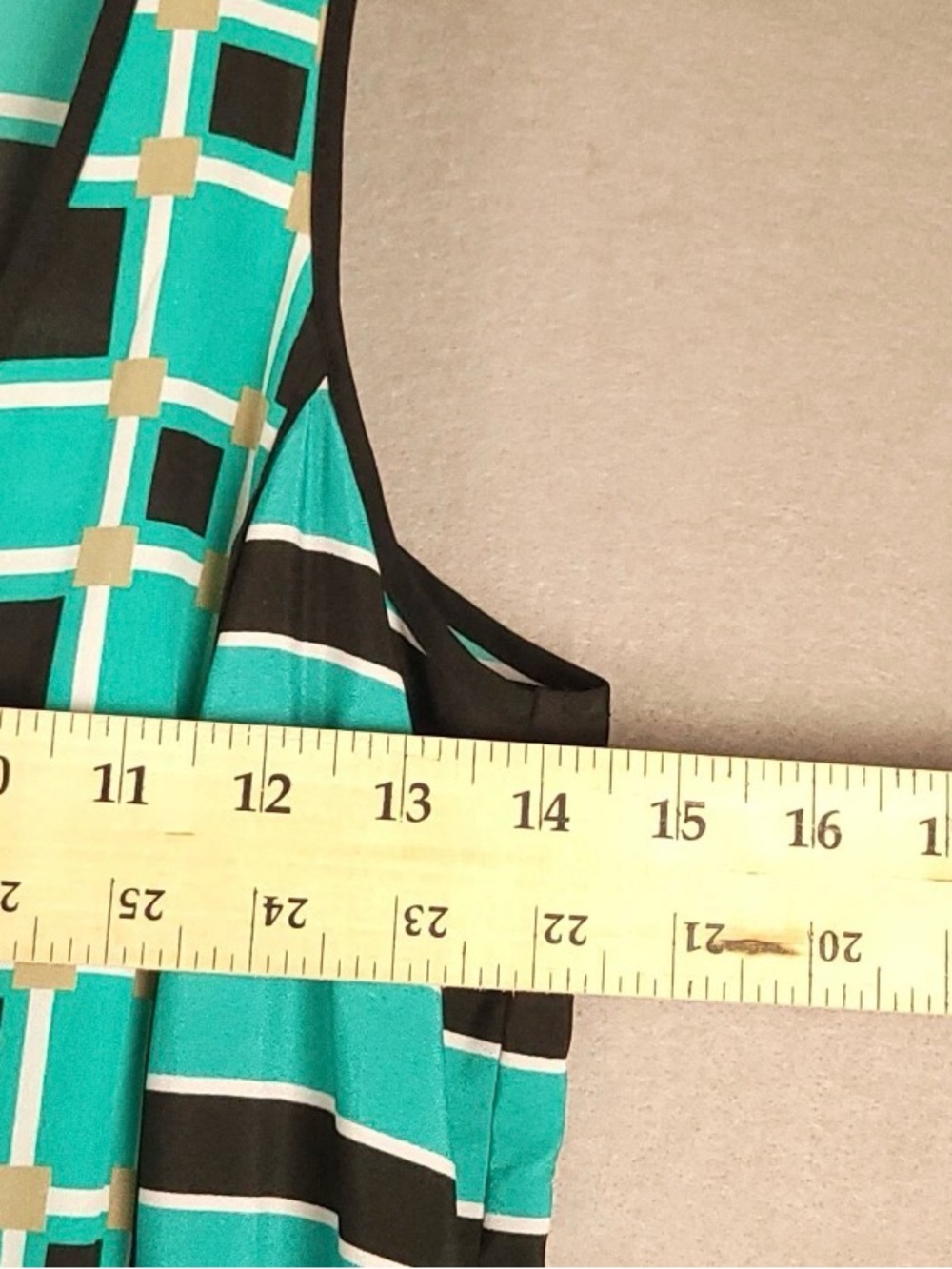 Michael Kors Teal and Black Geometric Stripe Maxi Dress Small - Picture 9 of 11